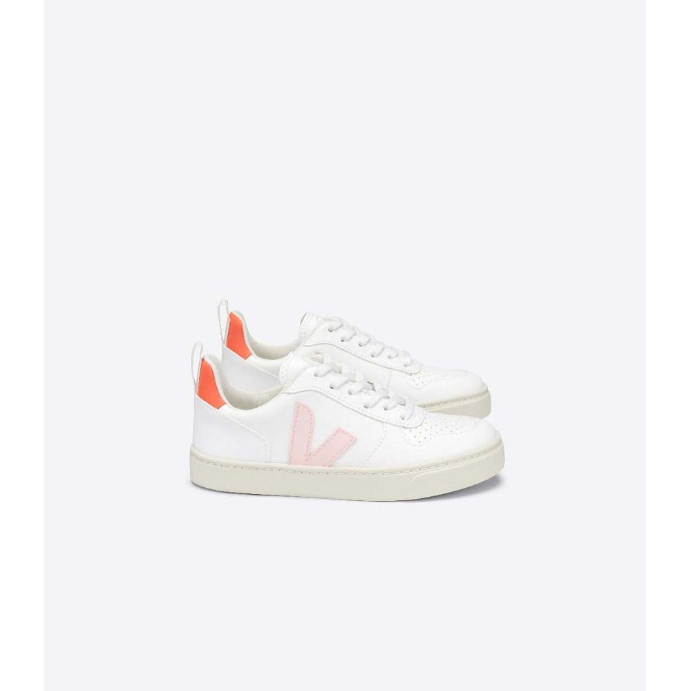 Veja V-10 LACE CWL Tenisky Detske White/Orange | SK 850XYU